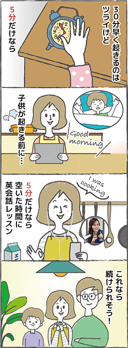 在忙碌的清晨只上5分钟课