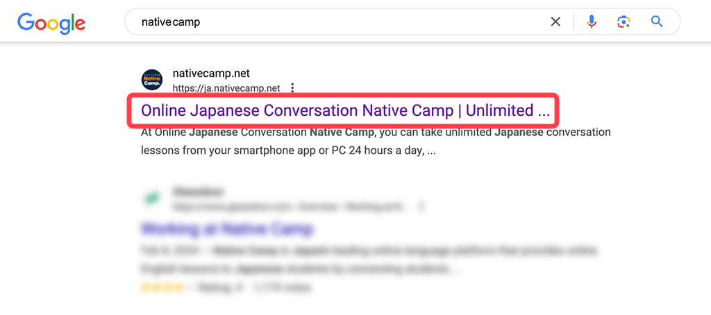 Search NativeCamp.