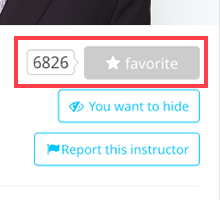 Sélectionnez le professeur que vous souhaitez ajouter aux favoris
