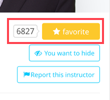 Sélectionnez le professeur que vous souhaitez ajouter aux favoris